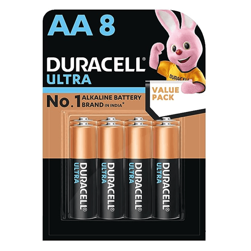 Duracell Ultra Alkaline AA Battery, 8 pcs