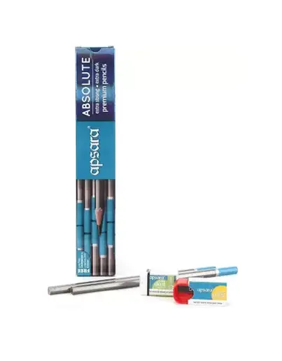APSARA Absolute Extra Dark Pencil Pencil (Set of 10, Multicolor) - Image 2
