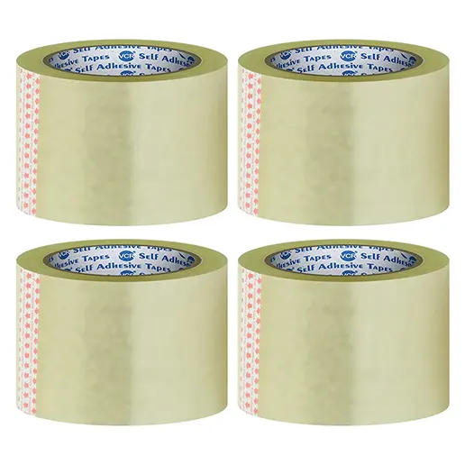 Transparent Tape 3 inch Cello Tape Width 60 Meters Long (Pack of 2) | Selo Tape Transparent Tape for Packing Shipment in Box