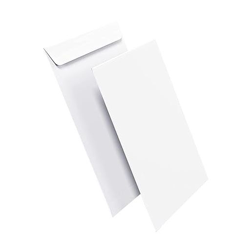 5 x11 (Pack of 50), Quality Cheque Size Envelopes - Kraft Heavy Stock Paper - For Home, Office, Business Secure Mailing