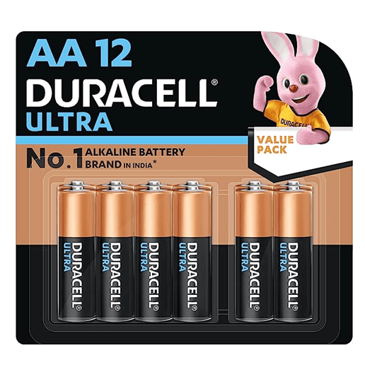 Duracell Ultra Alkaline AA Battery, 12 pcs