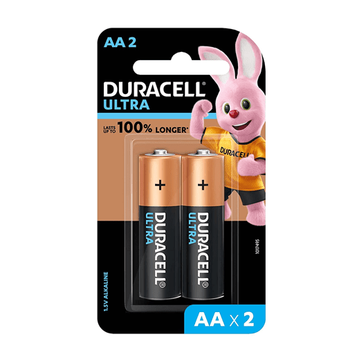 Duracell Ultra Alkaline AA Battery, 2 pcs