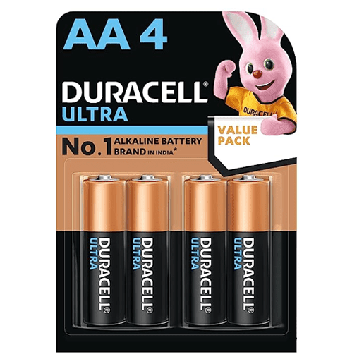 Duracell Ultra Alkaline AA Battery, 4 pcs