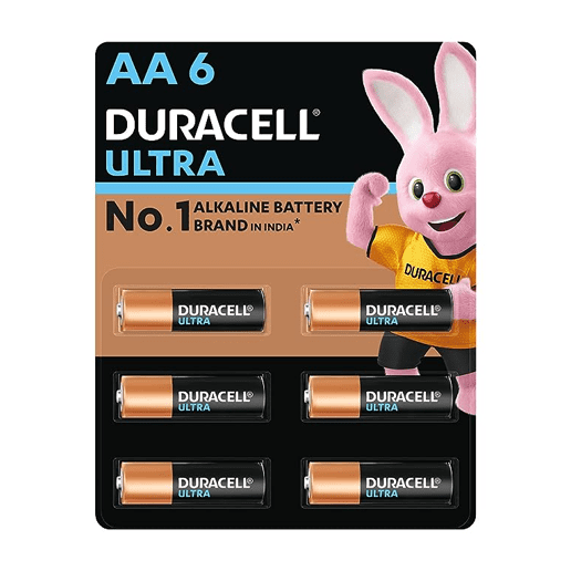 Duracell Ultra Alkaline AA Battery, 6 pcs