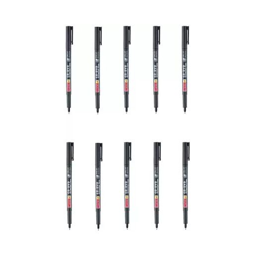 Camlin Cd - Dvd Marker Pen (Set of 10, Black)