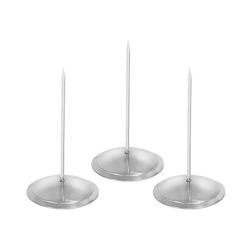 Straight Rod Paper Memo Holder Spike, Bill Fork for Bill Receipt Note Paper Order Office Desk (3 Pack)