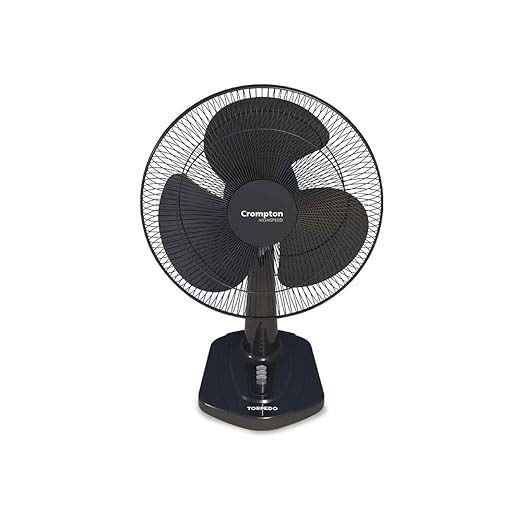 Crompton HighSpeed Torpedo 400 mm Table Fan (Black)