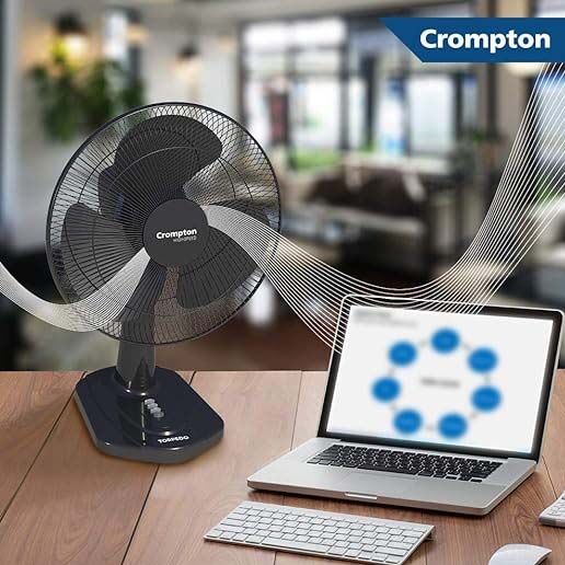 Crompton HighSpeed Torpedo 400 mm Table Fan (Black) - Image 4