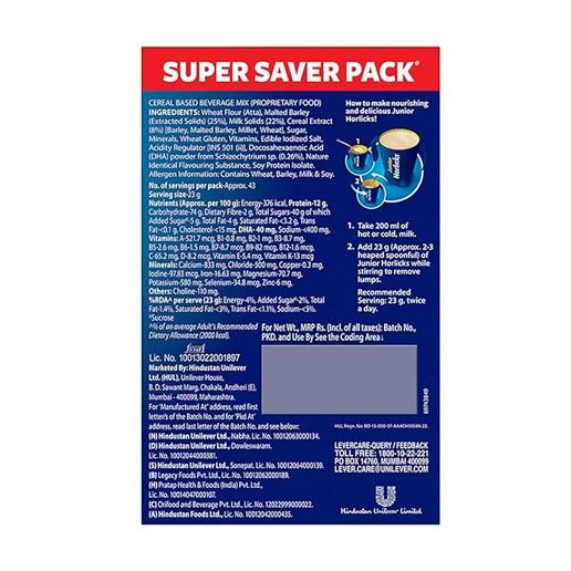 Junior Horlicks Nutrition Drink 1kg, Vanilla, Nutrition for Toddlers & Young kids (2-6 years) for Supporting Growth - Image 3
